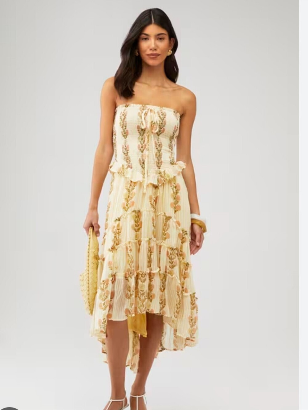BNWT FREE PEOPLE ALEJANDRA MIDI DRESS IN CLOUD COMBO-SIZE LARGE